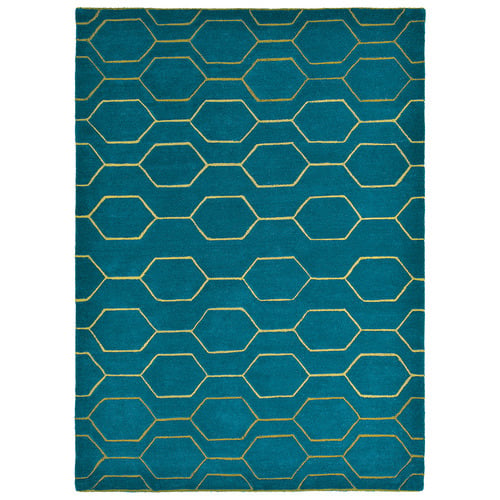 Teal Arris Hand-Tufted Rug