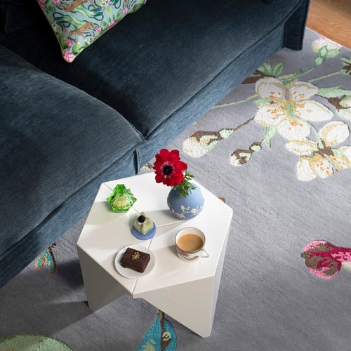 Grey Hummingbird Wool Blend Rug