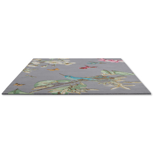 Grey Hummingbird Wool Blend Rug