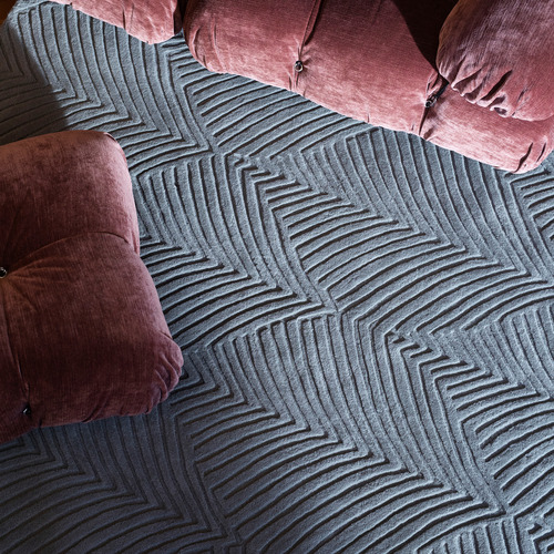 Cool Grey Folia Wool Rug