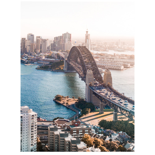 ThroughOurLens Sydney Harbour Bridge Stretched Canvas Wall Art Temple