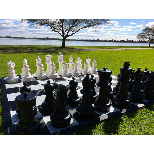 Game with 10 King 6 x 5 Game Mat with with Anchors Indoor/Outdoor Mattys Toy Stop Deluxe Giant Chess 