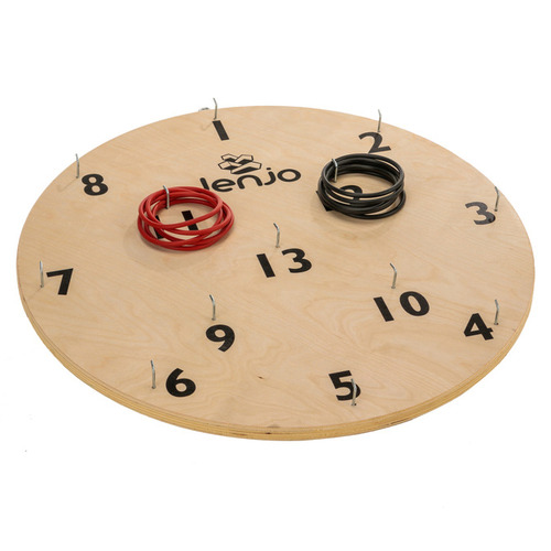 JenjoGames Giant Hookey Ring Board Lawn Game Temple & ster