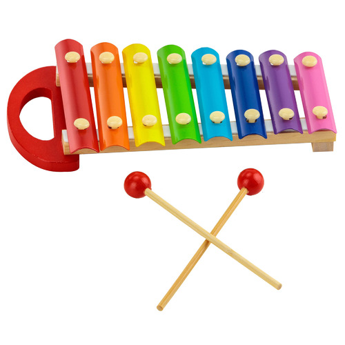 Kids' 3 Piece Wooden Xylophone & Mallets Set Temple & ster