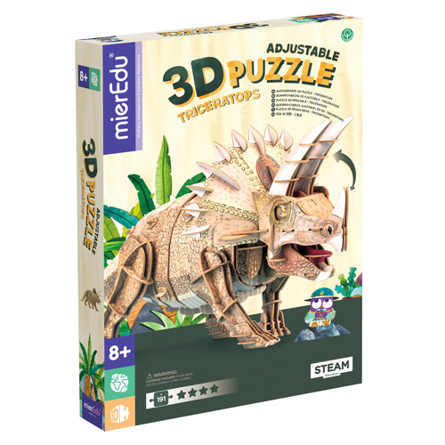 MierEdu Triceratops 3D Puzzle Set