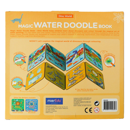 MierEdu Dino World Magic Water Doodle Book