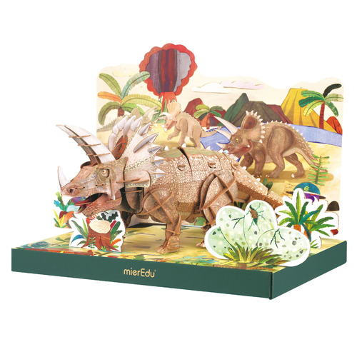 MierEdu Triceratops 3D Puzzle Set