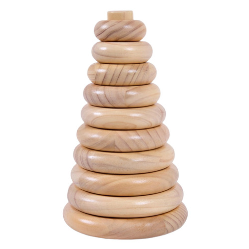 Jenjo Pine Wood Stacking Tower