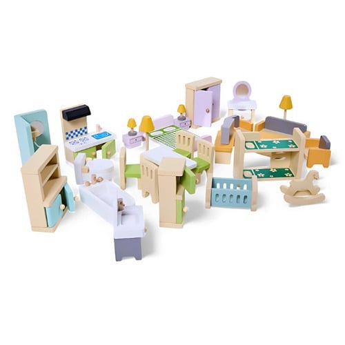Jenjo 26 Piece Doll House Furniture Set