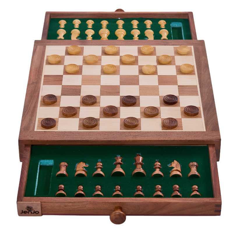Jenjo Chess & Checkers Board Game