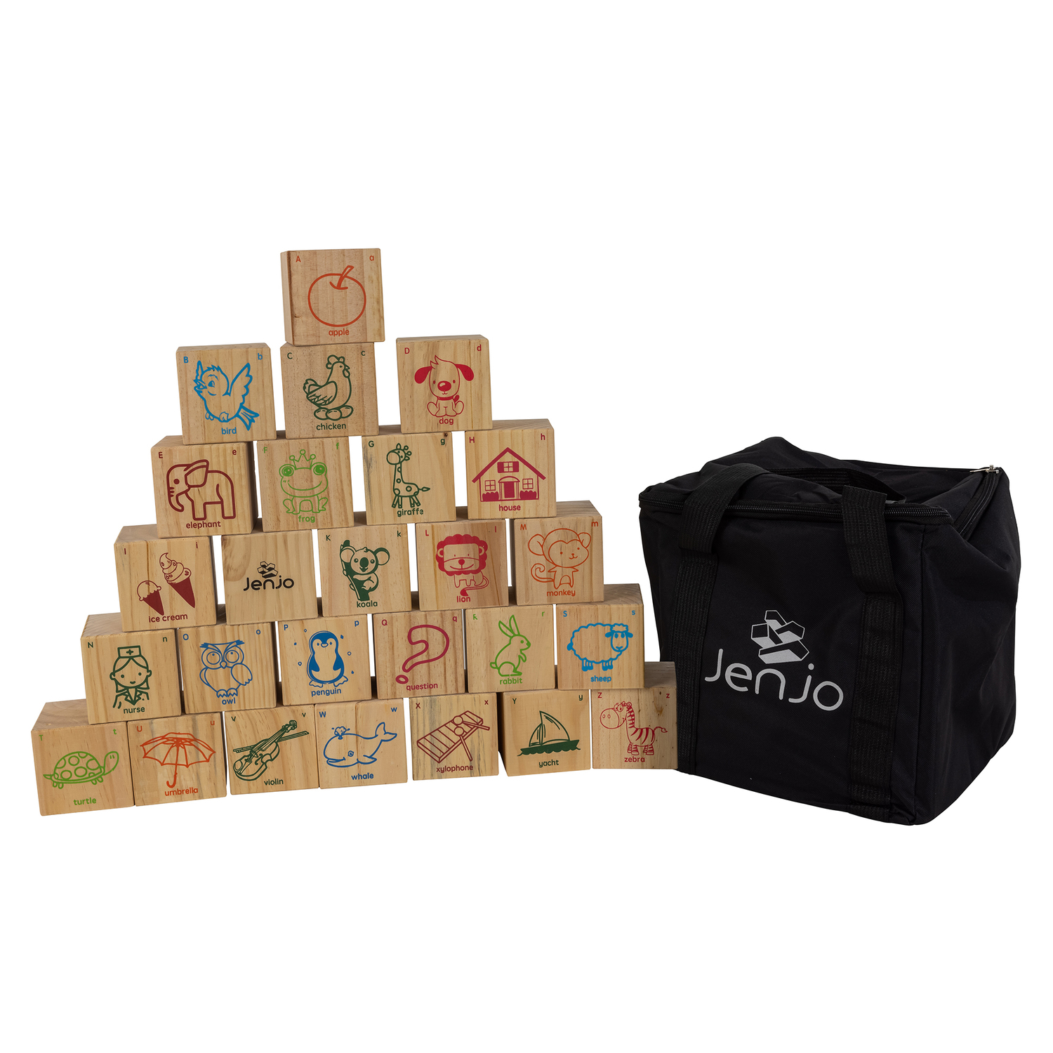 Jenjo 26 Piece 9cm Alphabet Block Set