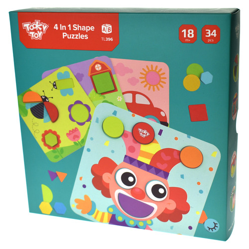 Kids' 4-In-1 Shape Puzzle