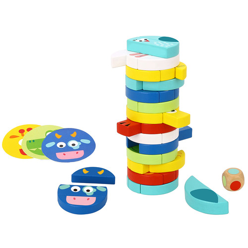 Tooky Toy Animal Stacking Game Temple & ster