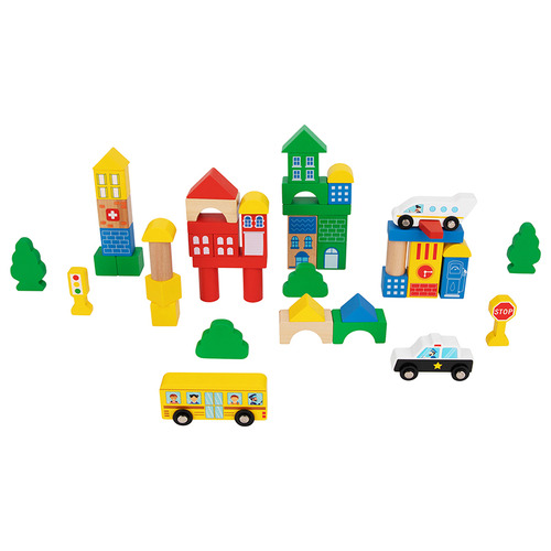 TookyToy Tooky Toy 50 Piece City Building Blocks Temple & ster