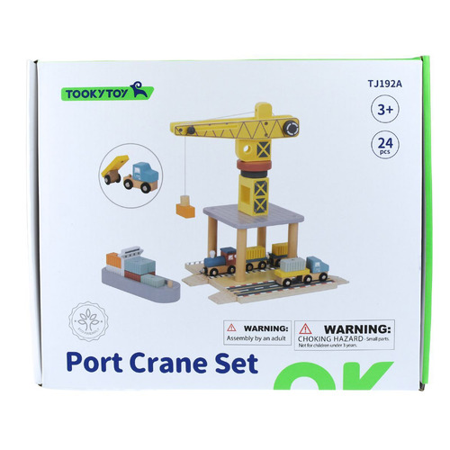 Tooky Toy Port Crane Cargo Playset