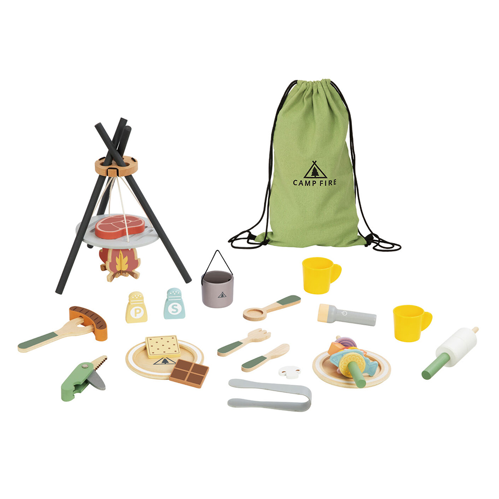 Tooky Toy Wooden Camping Playset