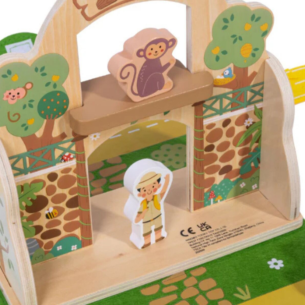 Tooky Toy Wooden Zoo Playset