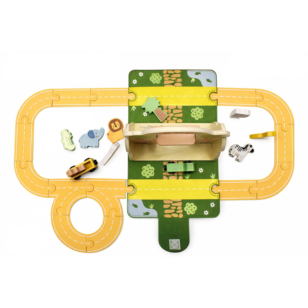 Tooky Toy Wooden Zoo Playset