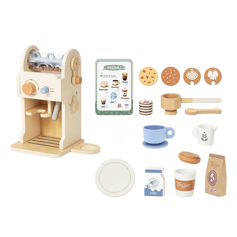 Tooky Toy Wooden Coffee Machine Playset