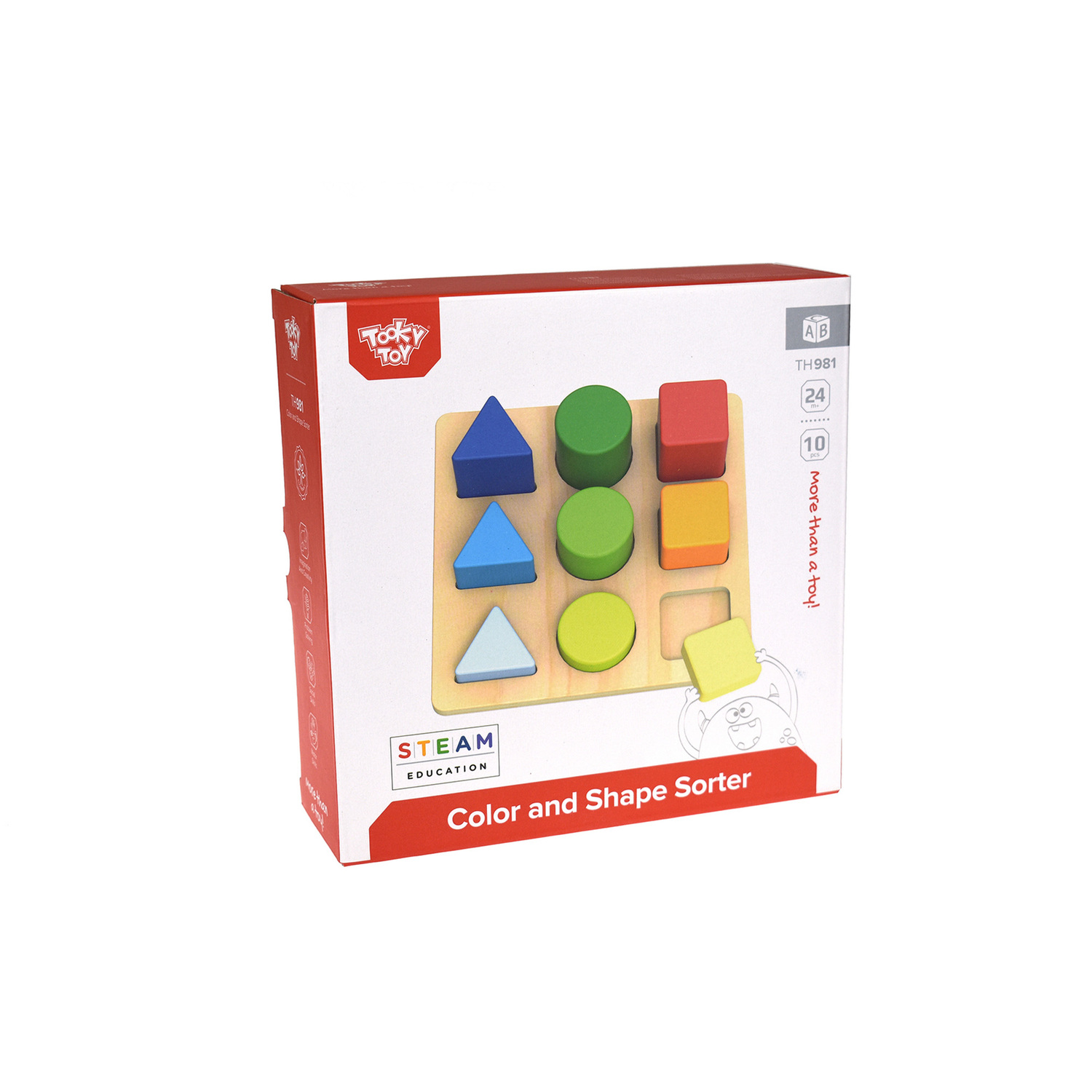 Tooky Toy Colour & Shape Sorter Blocks