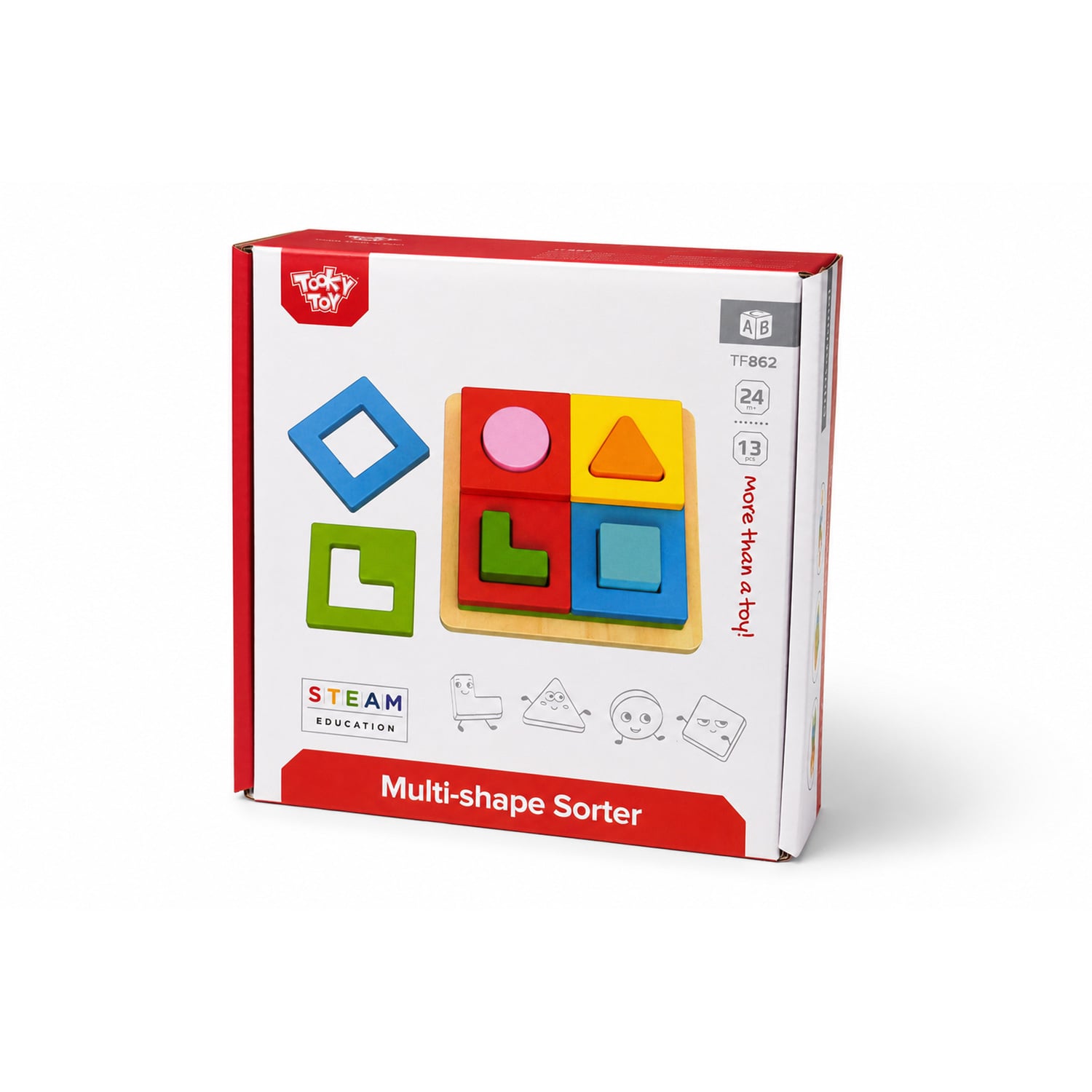 Tooky Toy Multi-Shape Sorter Blocks