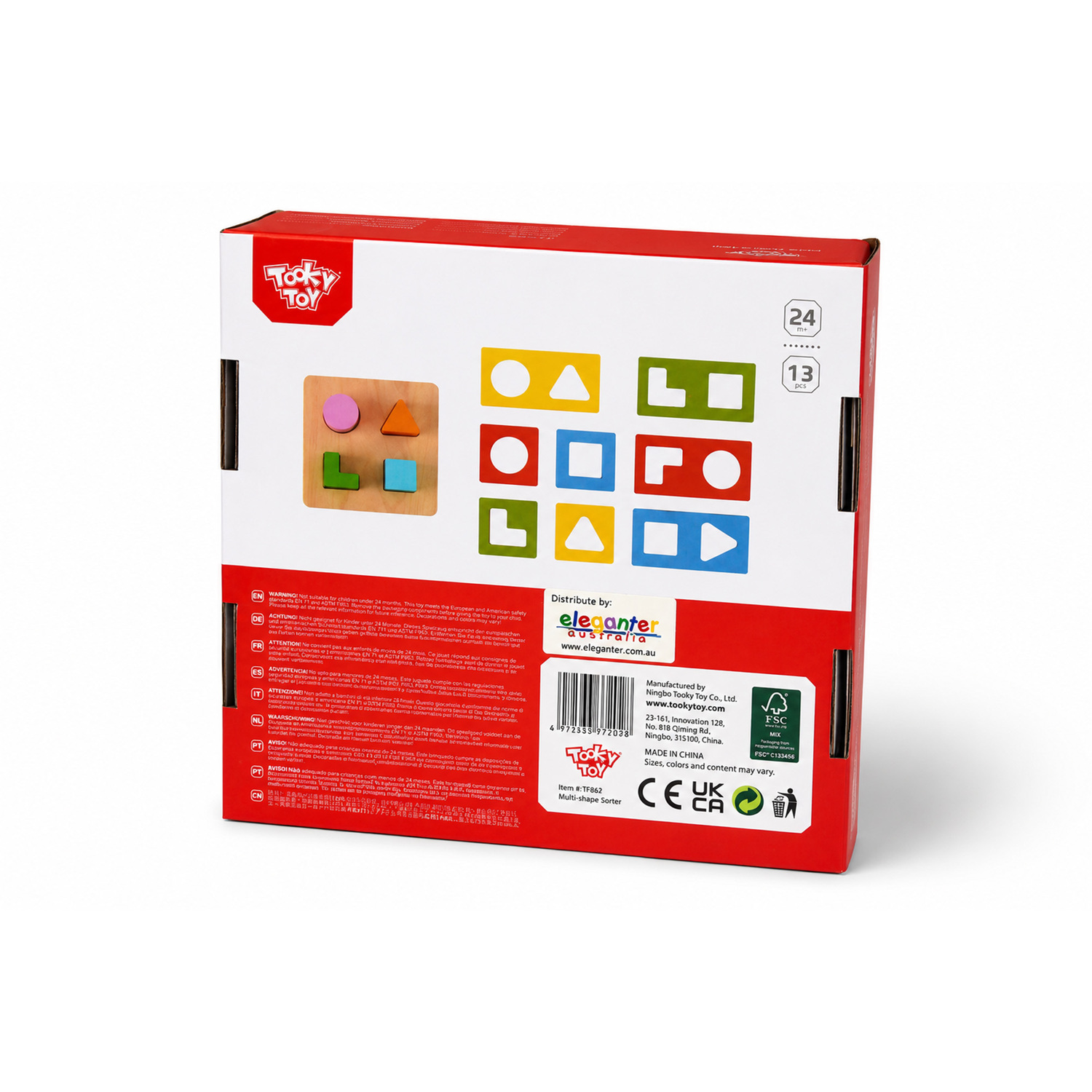 Tooky Toy Multi-Shape Sorter Blocks