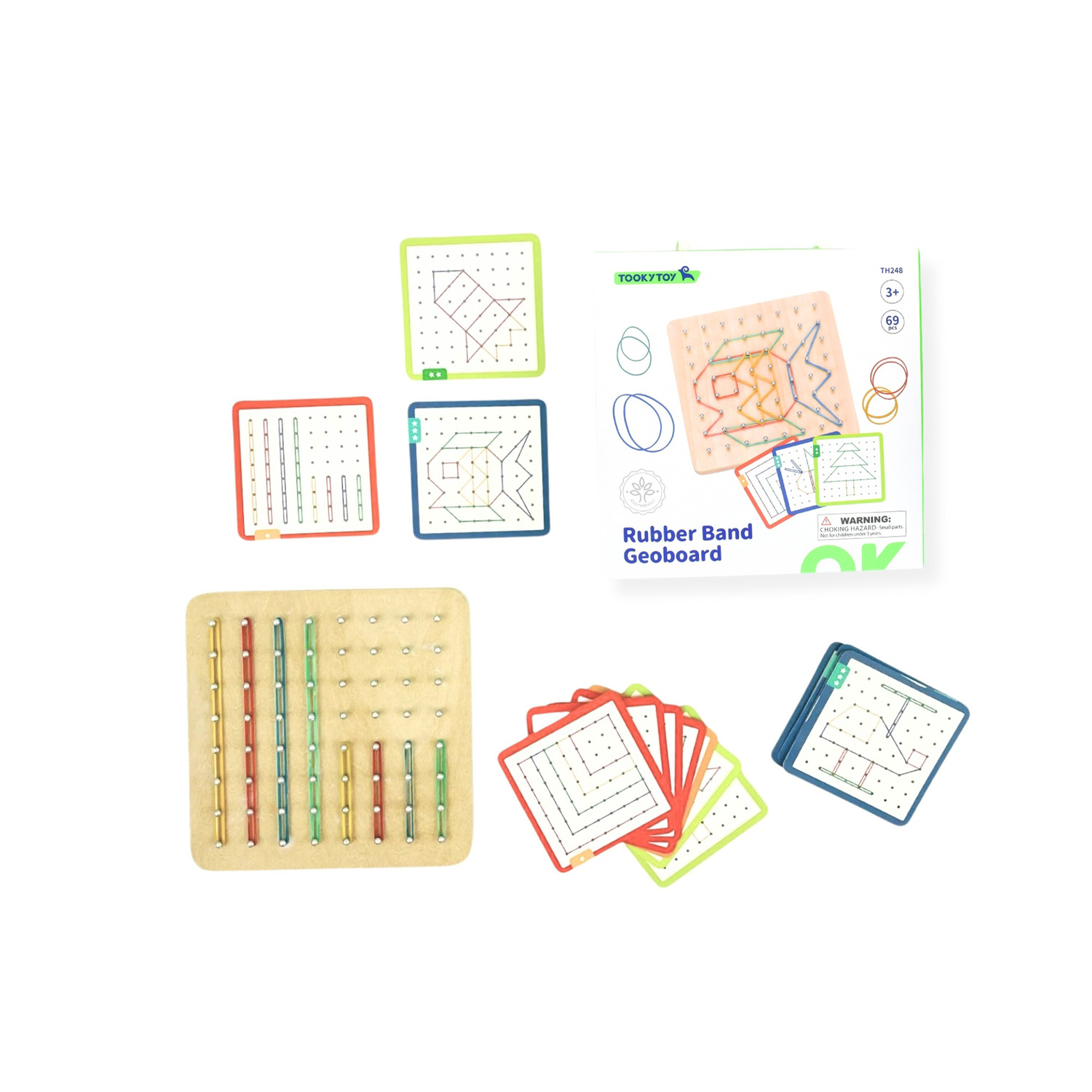 Tooky Toy Rubber Band Geoboard