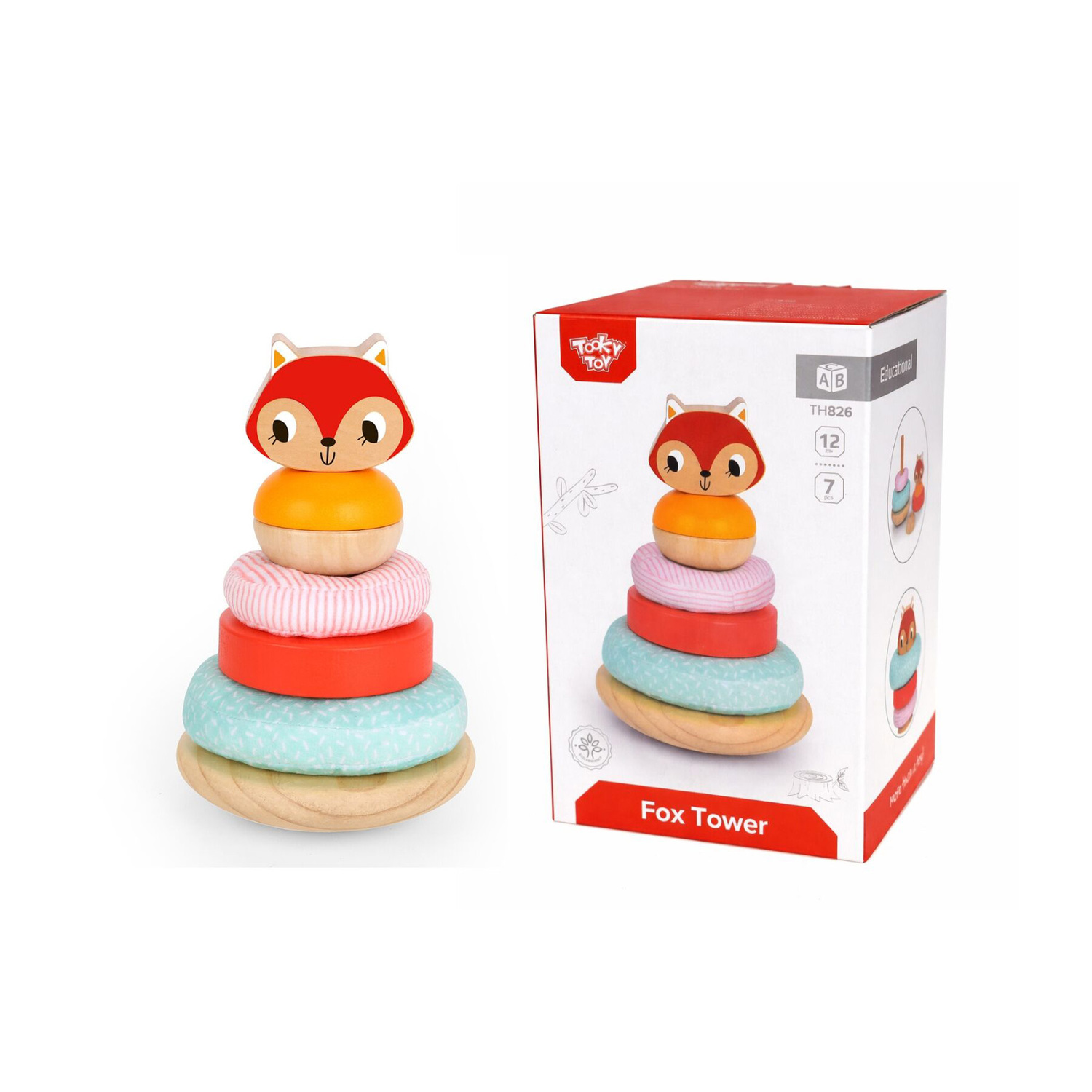Tooky Toy Fox Sensory Stacking Tower