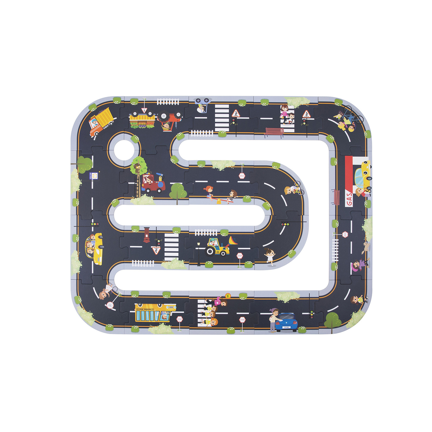 Tooky Toy City Road Puzzle Playmat