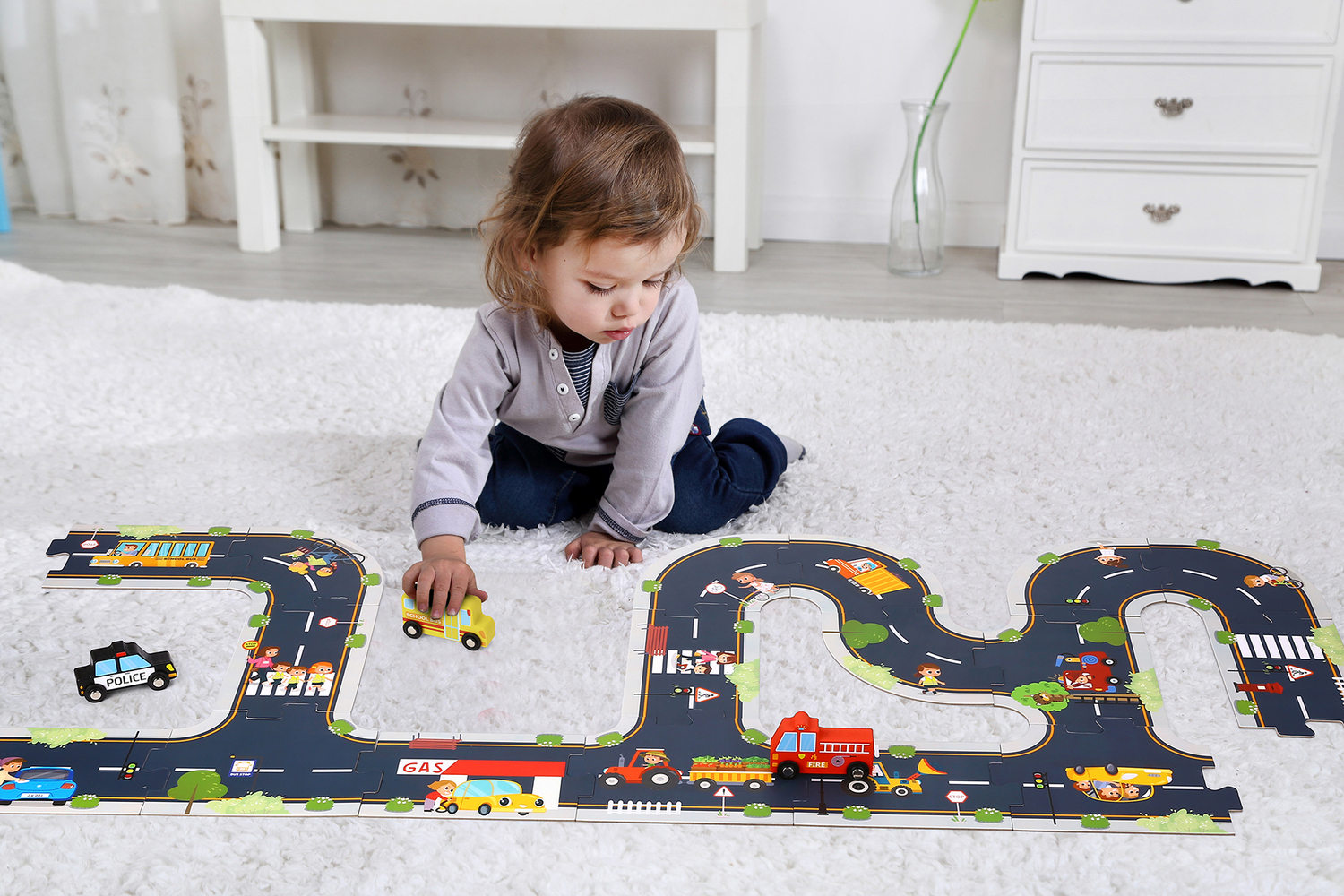 Tooky Toy City Road Puzzle Playmat