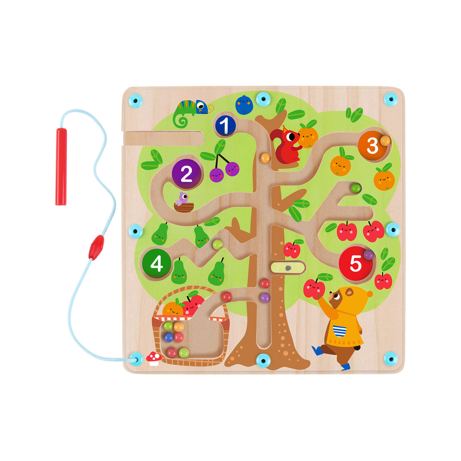 Tooky Toy Counting Fruit Ball Maze Tree