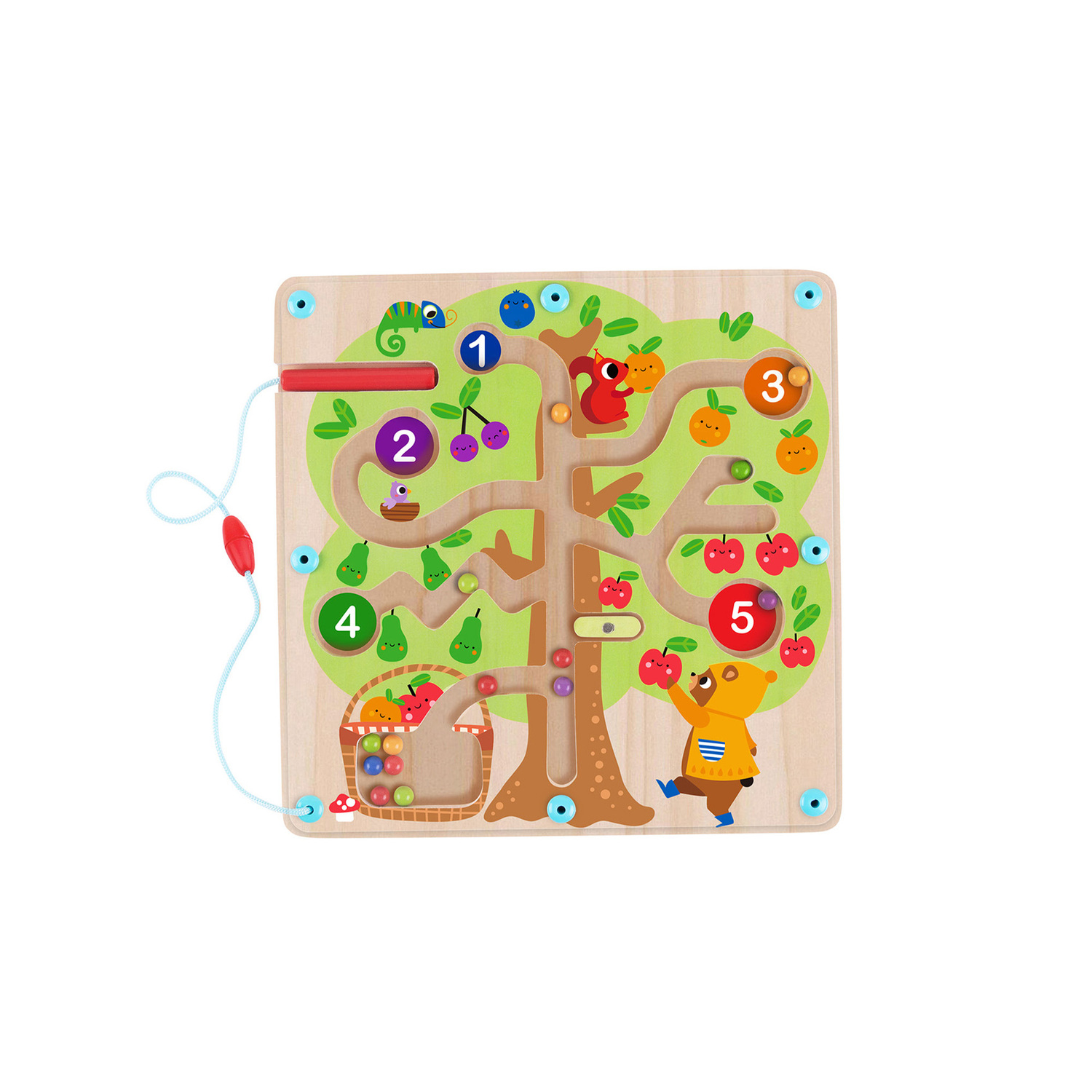 Tooky Toy Counting Fruit Ball Maze Tree