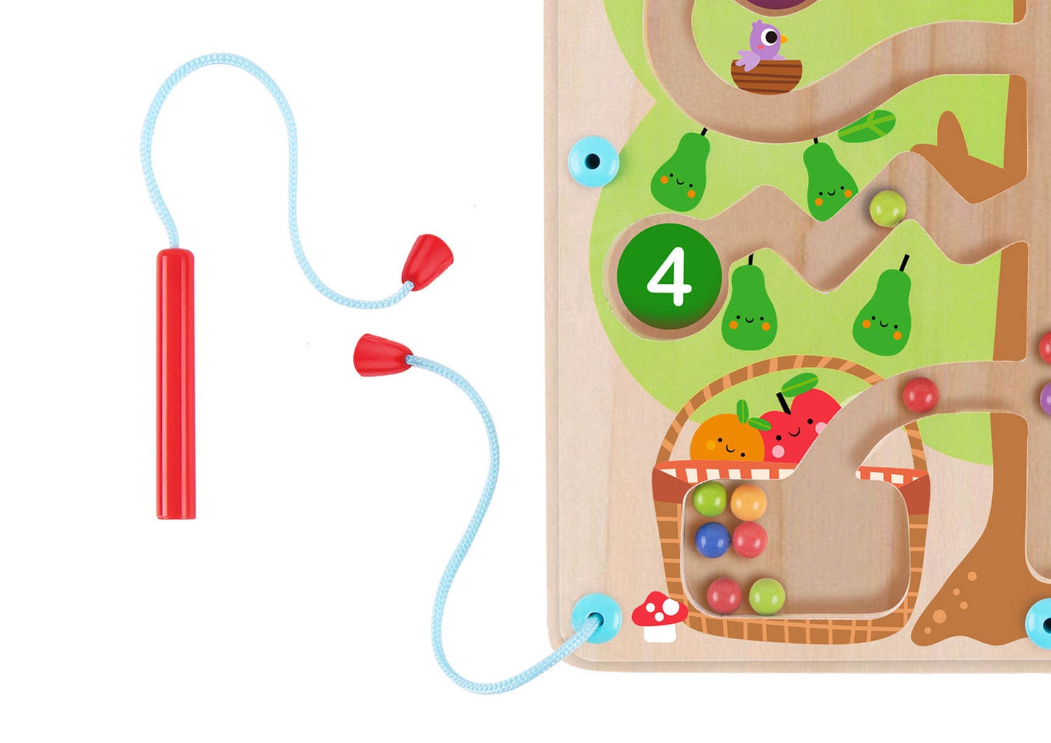Tooky Toy Counting Fruit Ball Maze Tree