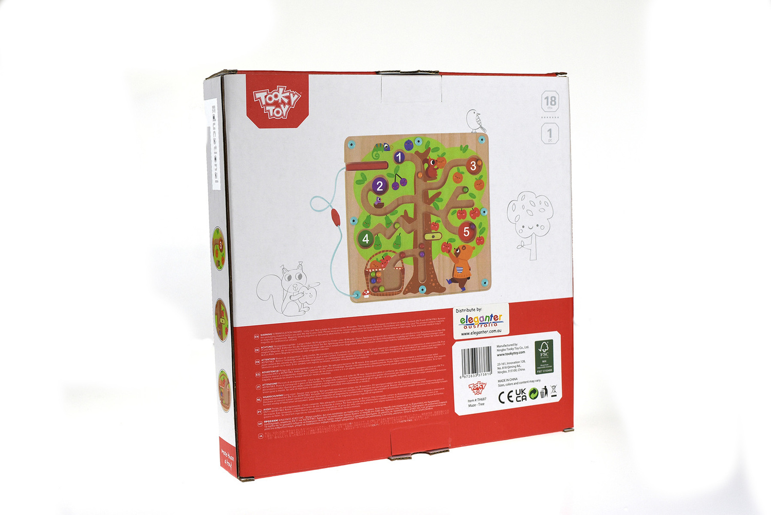 Tooky Toy Counting Fruit Ball Maze Tree