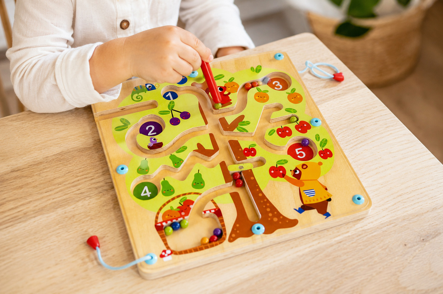 Tooky Toy Counting Fruit Ball Maze Tree
