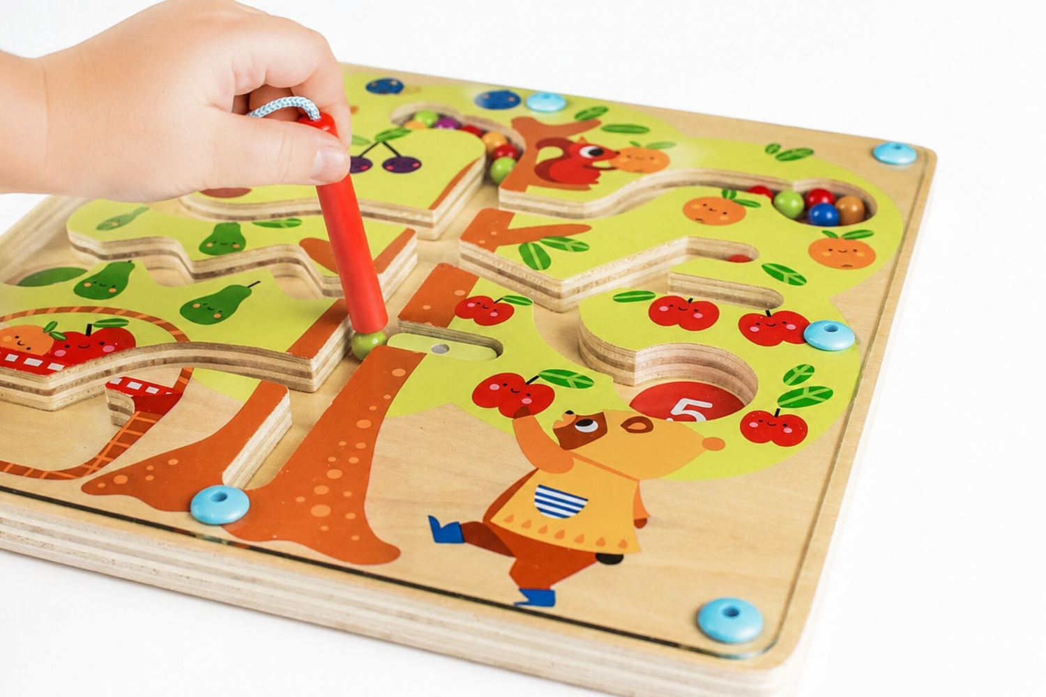 Tooky Toy Counting Fruit Ball Maze Tree