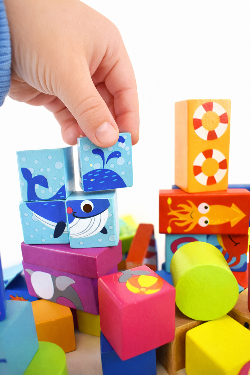 Tooky Toy 80 Piece Marine Building Blocks