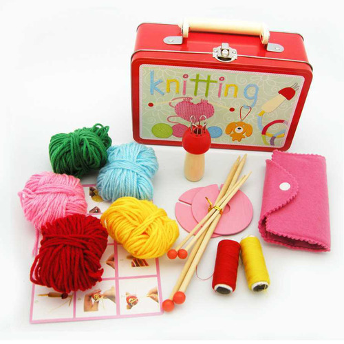 KaperKidz Kids' Knitting Kit In Tin Case Temple & Webster