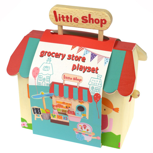 Kids' Grocery Store Playset with Carry House Temple & ster