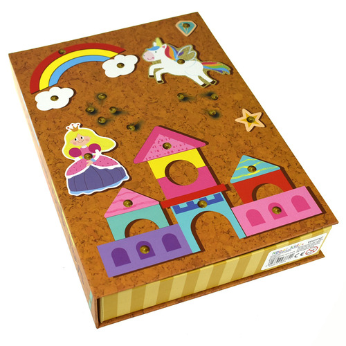 Kids Unicorn Tap A Shape Bookcase Playset