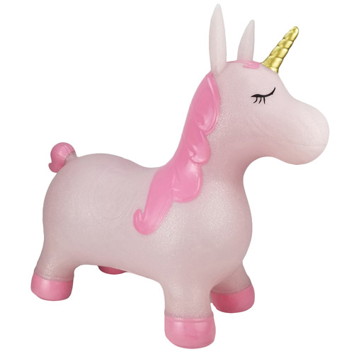 Kids Snowflake The Unicorn Bouncy Rider Inflatable