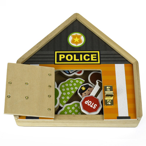 Kids Police Metal Latch Playset