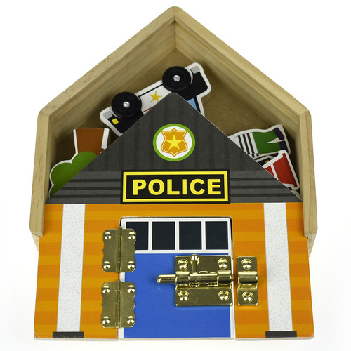 Kids Police Metal Latch Playset