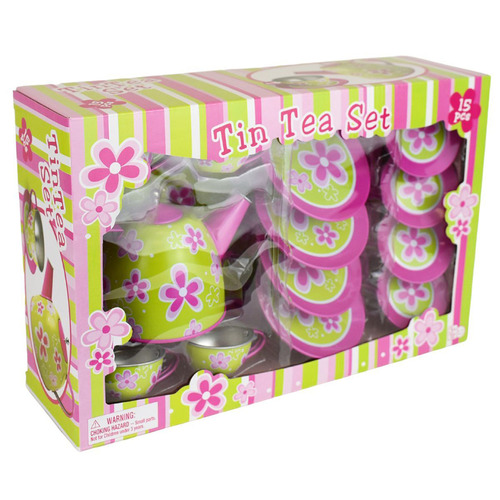 Kaper Kidz 15 Piece Lime Daisy Flower Tea Playset