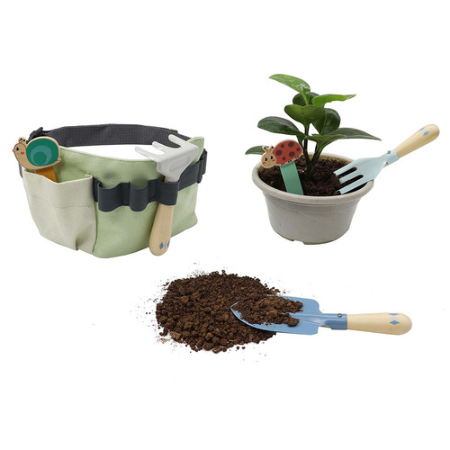 KaperKidz Kaper Kidz Pink Garden Tool Belt Playset Temple & ster