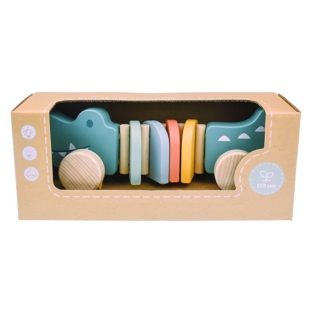 Kaper Kidz Pull Along Wooden Crocodile