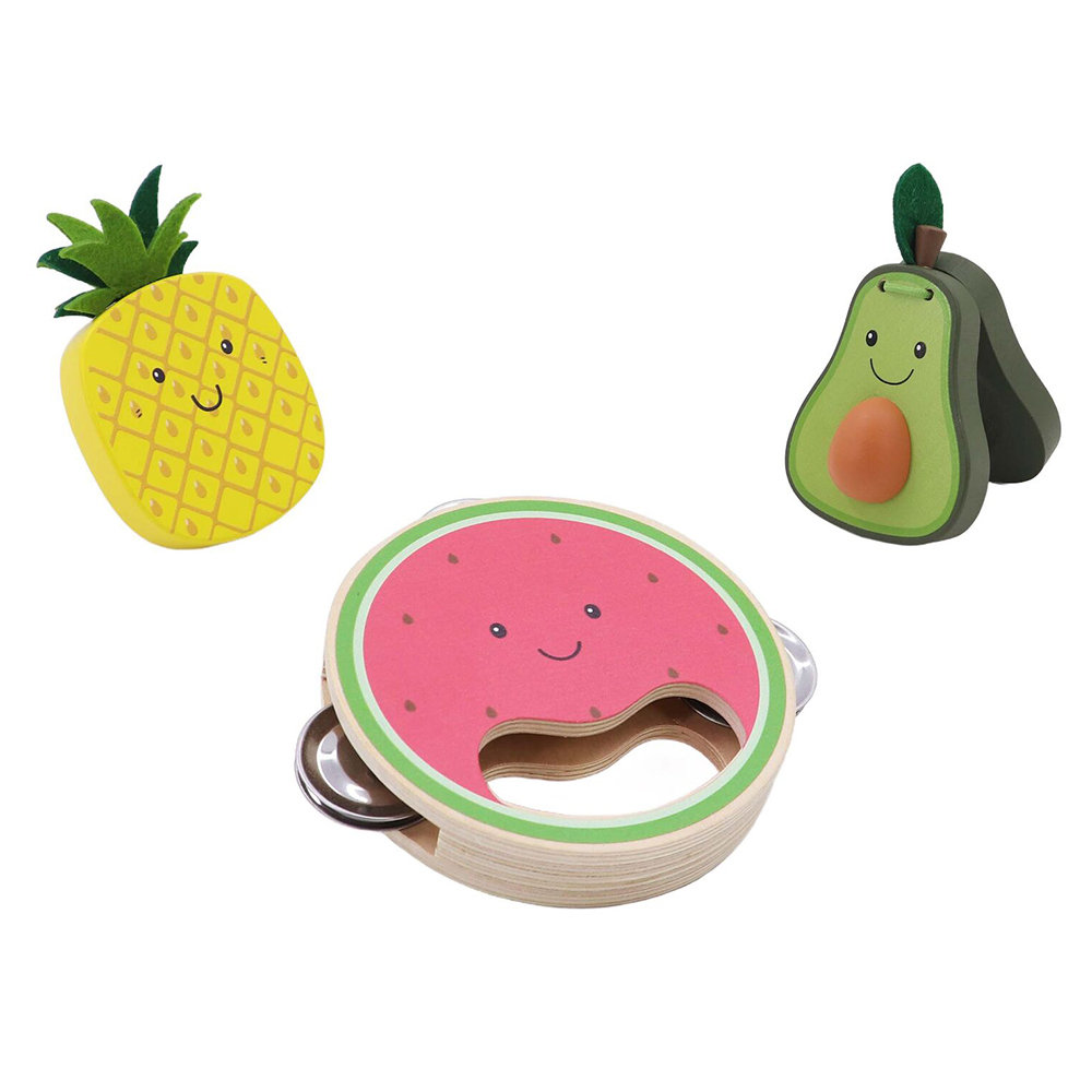 Kaper Kidz 3 Piece Musical Fruit Instrument Set