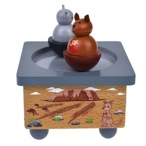 Kids Koala & Kangaroo Wooden Music Box