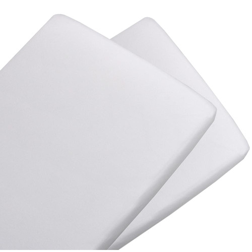 White Jersey Cotton Bassinet Fitted Sheets