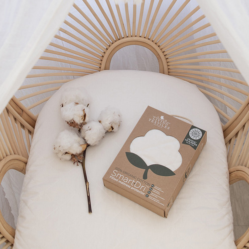 Living Textiles Waterproof Cradle Mattress Protector Temple & ster